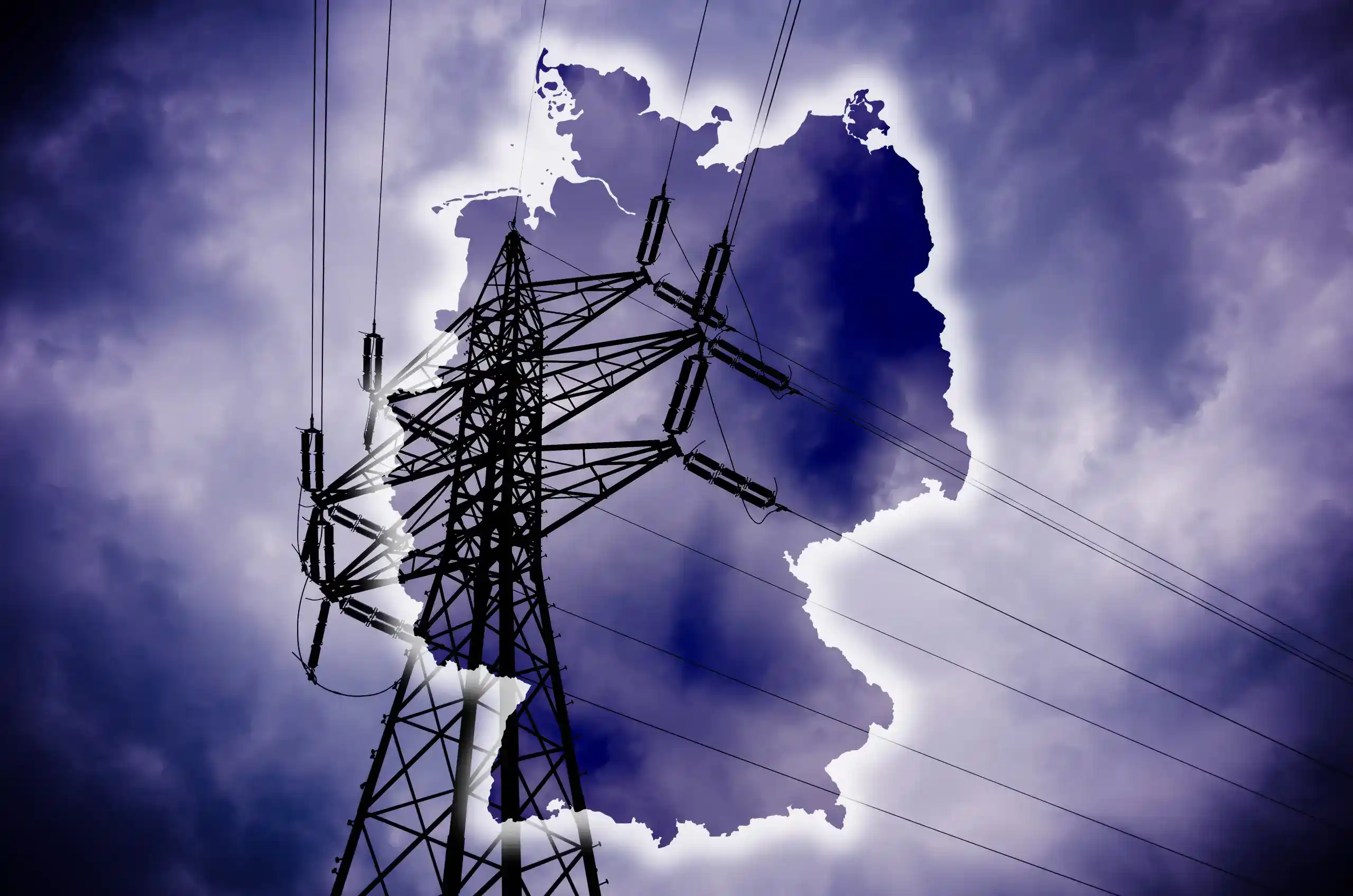 Karte Deutschlands mit regionalen Strompreisunterschieden